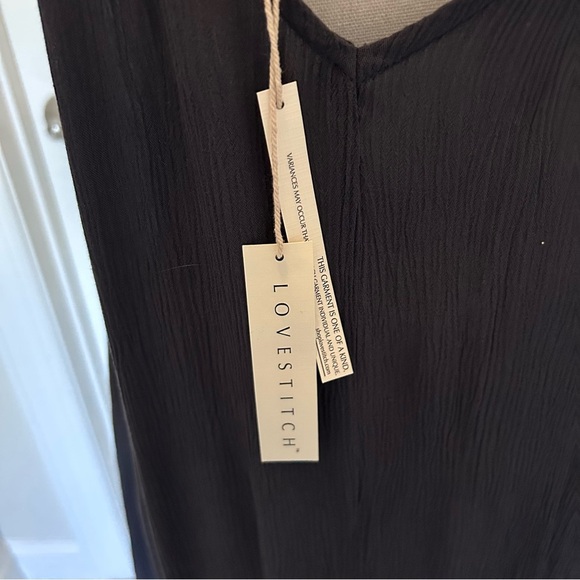 Lovestitch Dark Gray  Sleeveless V-Neck Maxi Sundress SZ M/L - Picture 5 of 8